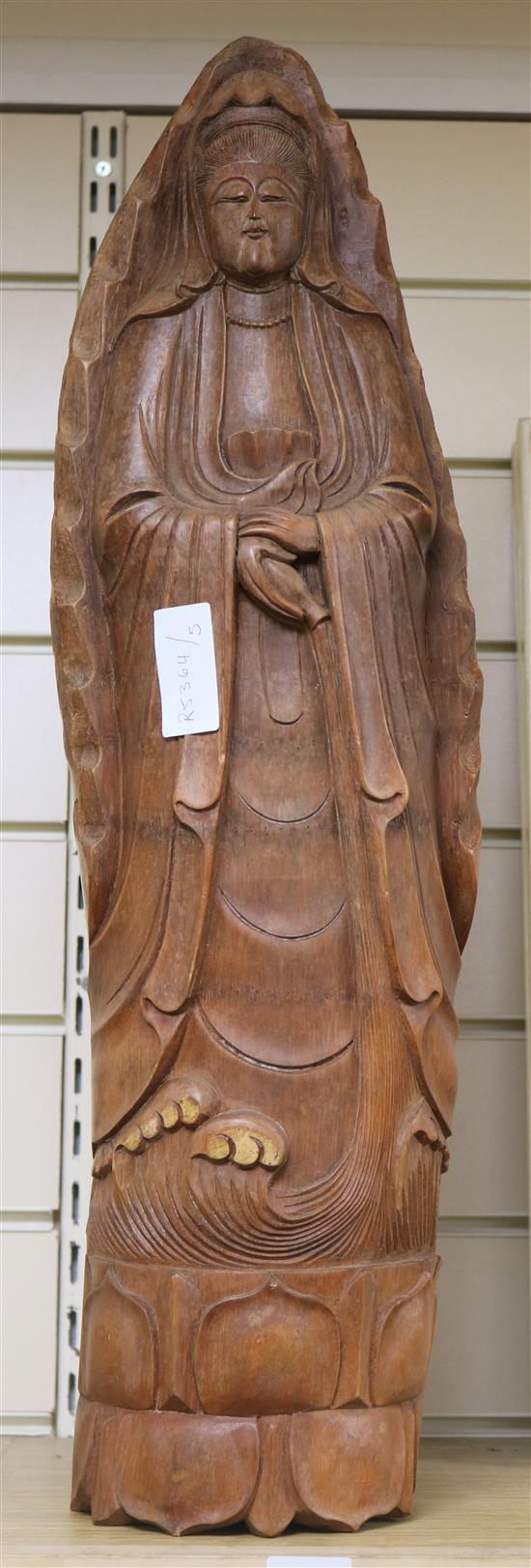 A bamboo figure Guan Yin 60cm.